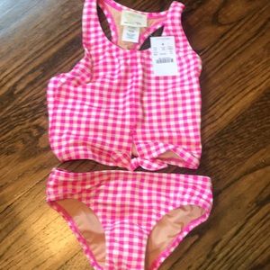 Crewcuts Tankini pink gingham